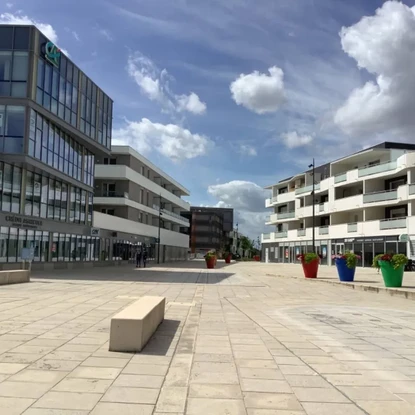 Vue du centre de Bezannes - 51 - Marne