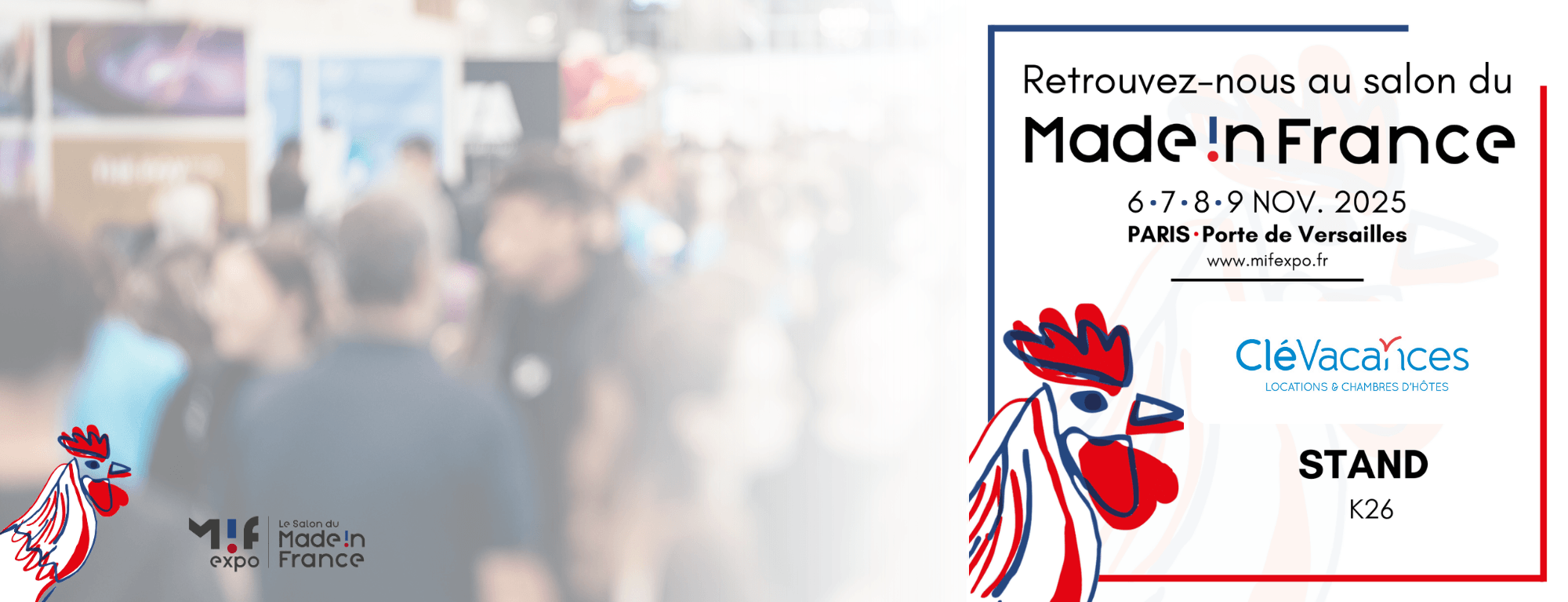 Image de couverture : Clévacances au Salon du Made in France 2025 : venez découvrir nos hébergements 100% français