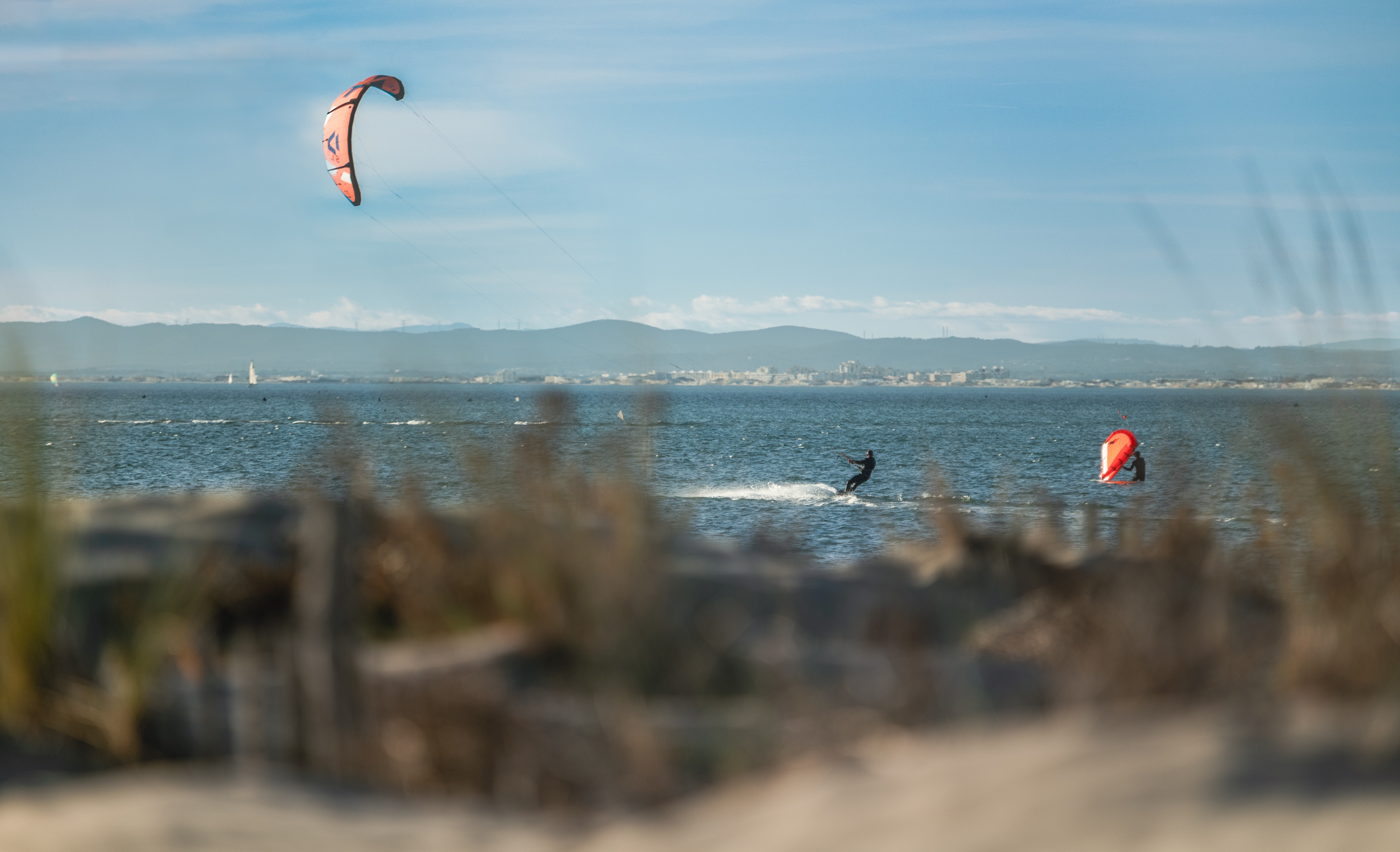 Kite-surf sur la Méditerranée au Grau du Roi - Port Camargue