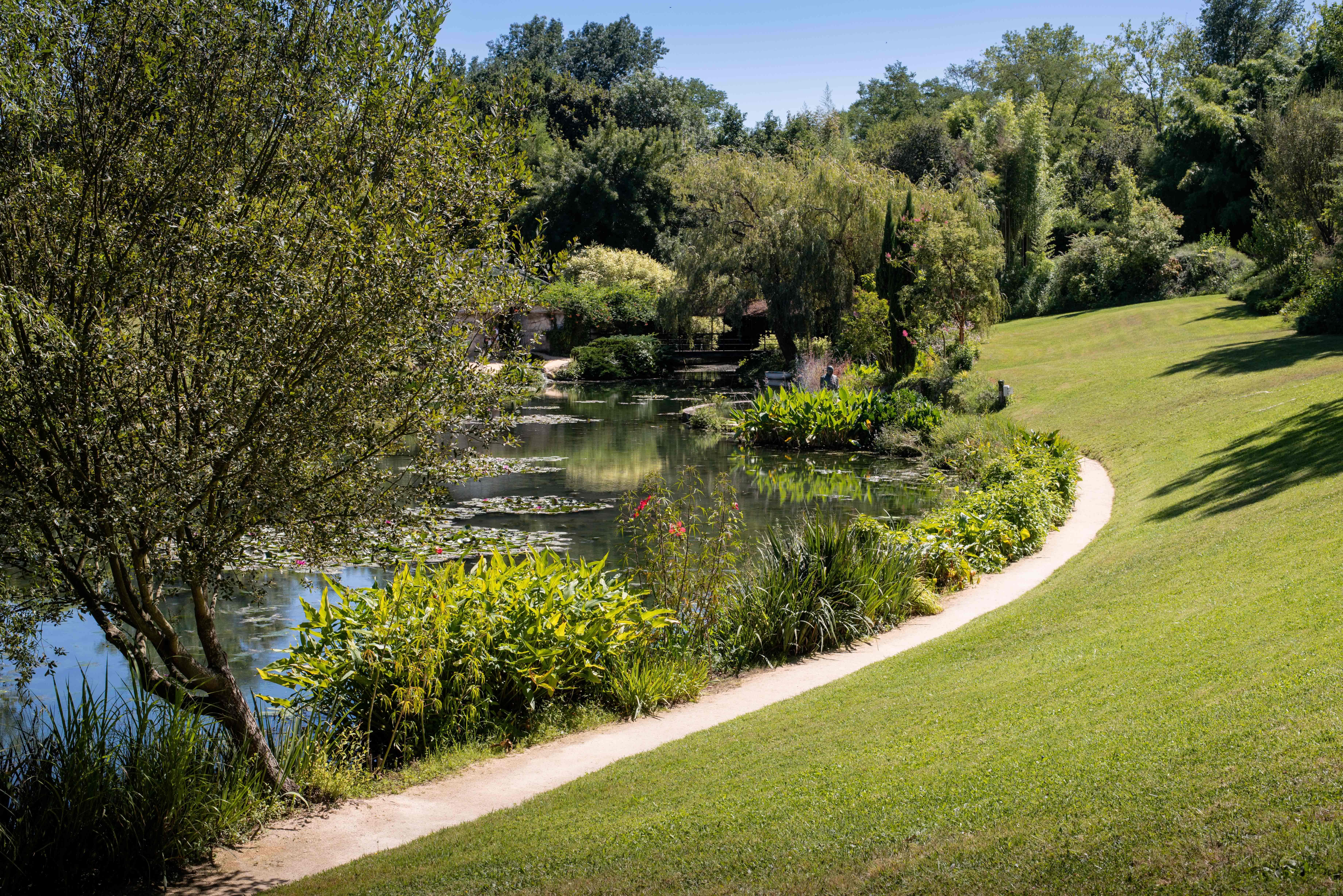: Le parc du jardin des nénuphars au Temple sur Lot