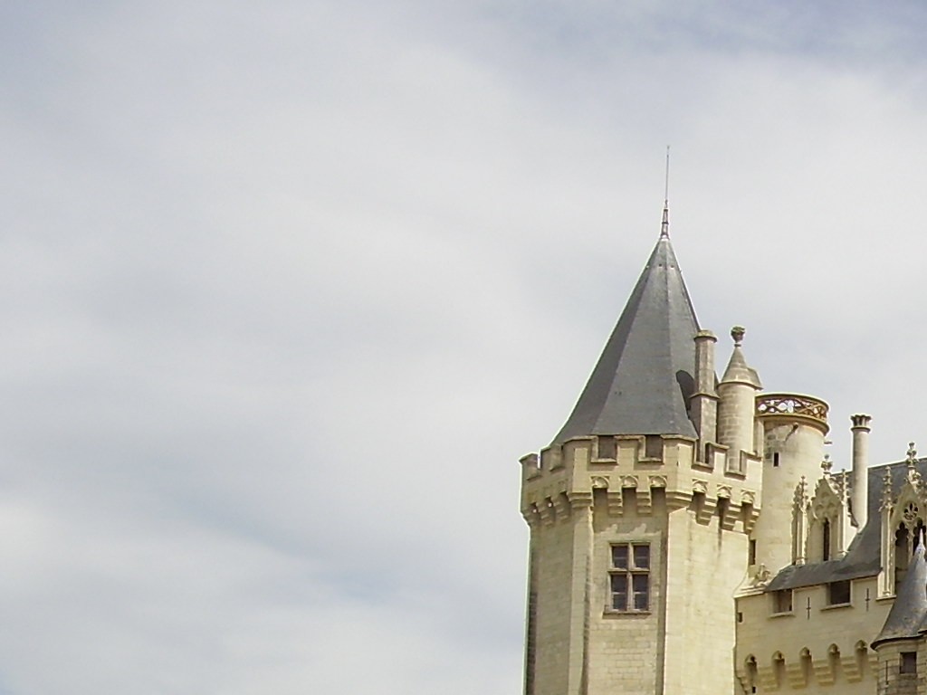Vue sur le Château de Serrant et ses douves en eau