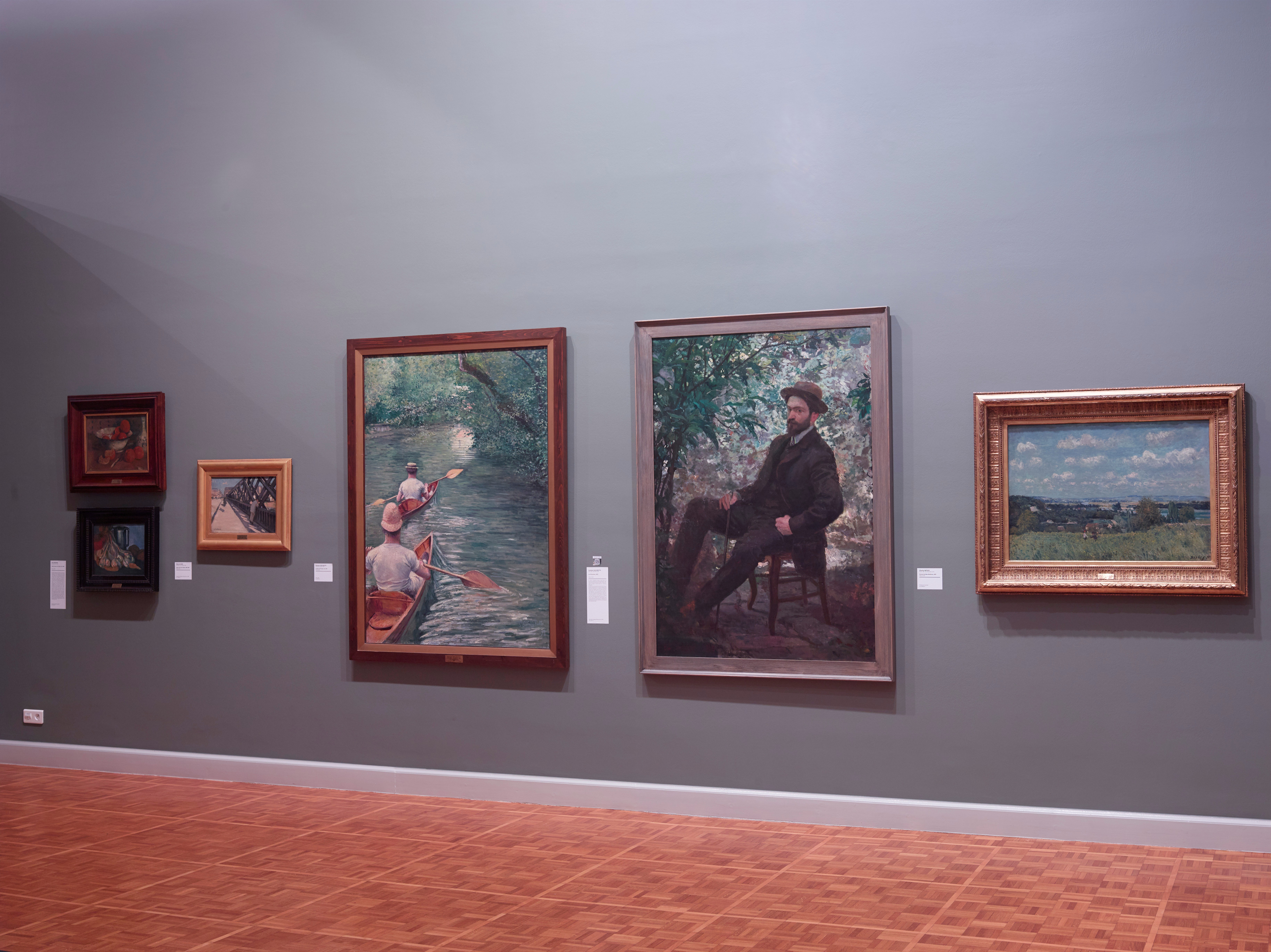 Salle Caillebotte au musée des Beaux-Arts de Rennes avec des œuvres d'art classiques