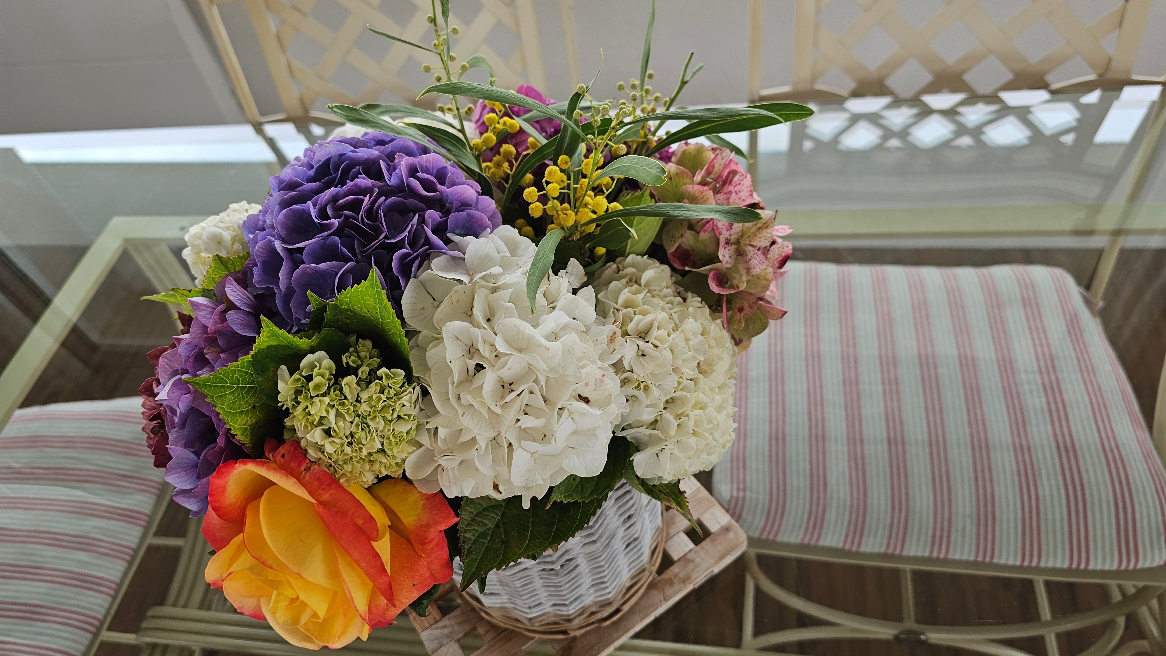 A bouquet of hydrangea