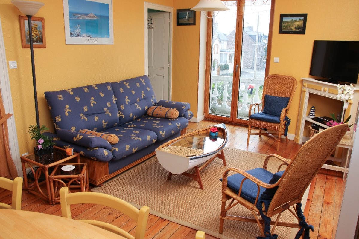 Terrasse des mouettes, location, appartement, Pléneuf Val André, Mme Bidan Claudine, séjour