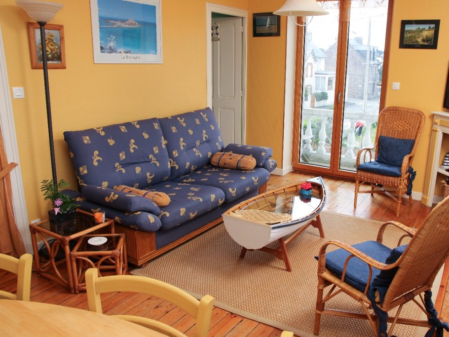Terrasse des mouettes, location, appartement, Pléneuf Val André, Mme Bidan Claudine, séjour