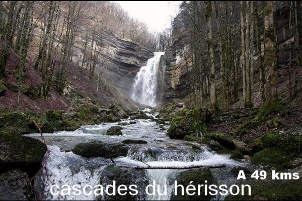cascades du hérisson 49 kms away