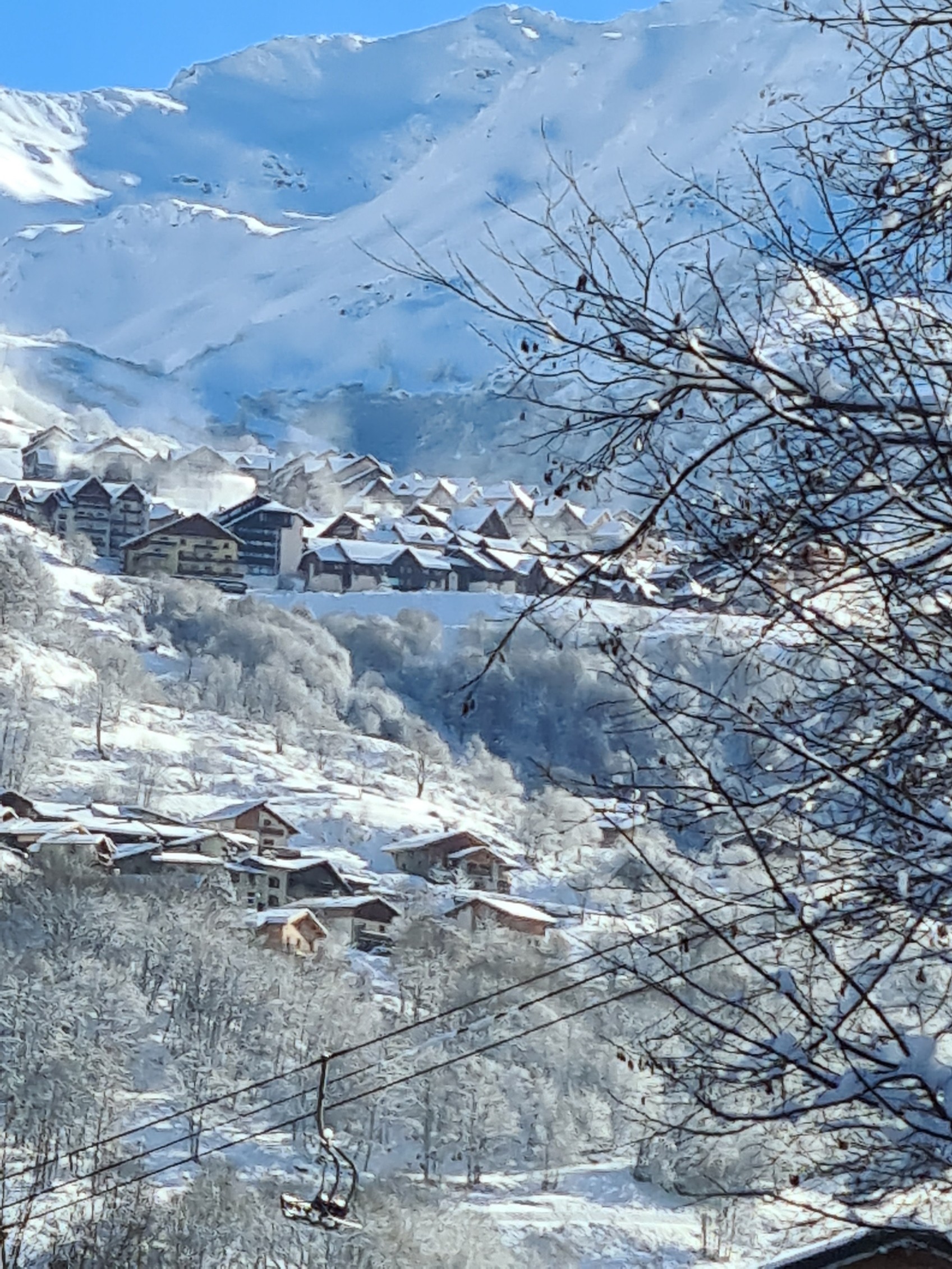 Valmeinier 1800 et Panorama 1 sous la neige