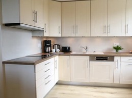 Fully equipped open-plan kitchen