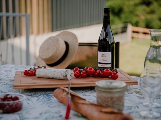 Les Sens Ciel" gite for 6 people, in Indre et Loire
Local products (Ste Maure de Touraine cheese, Chinon wine...)