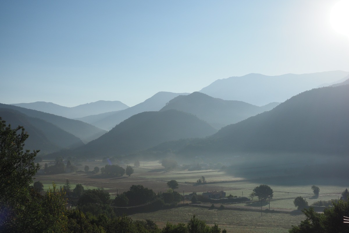 Vue depuis la terrasse du gîte