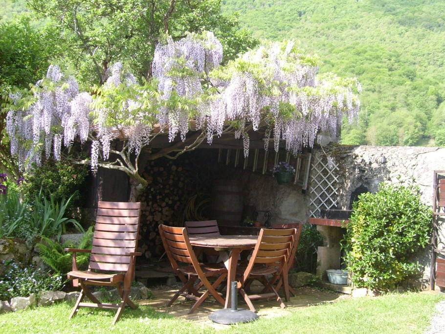salon de jardin, barbecue