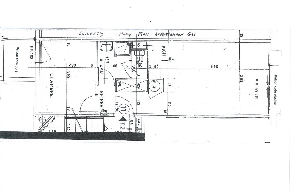Plan de l'Appartement de 40m²
