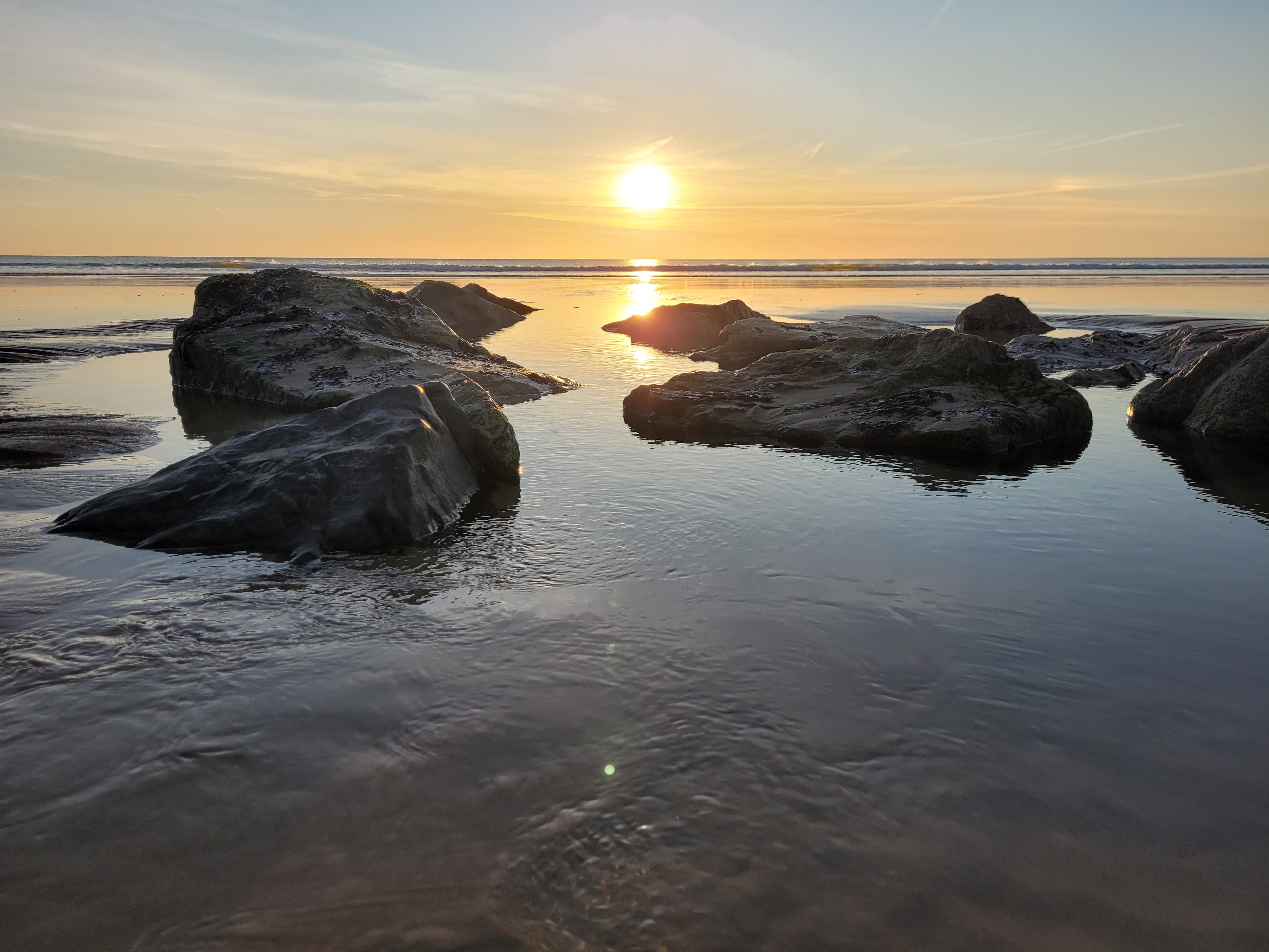 Plage de riez le soir
