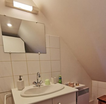 Salle de bain avec baignoire