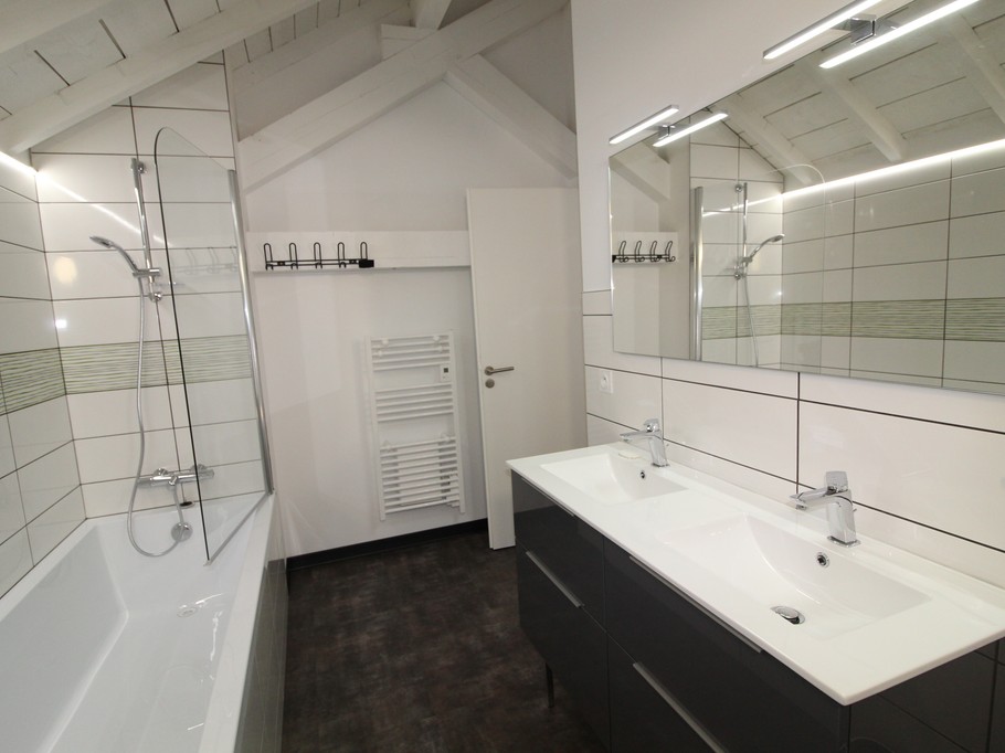 Salle de bain - Gîte Le Hangar 67 à Saulxures-sur-Moselotte – Location atypique proche lac