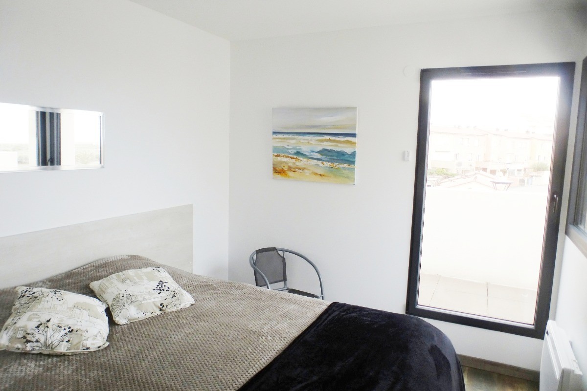 chambre  1 : Lit 160 magnifique vue mer et terrasse face plage