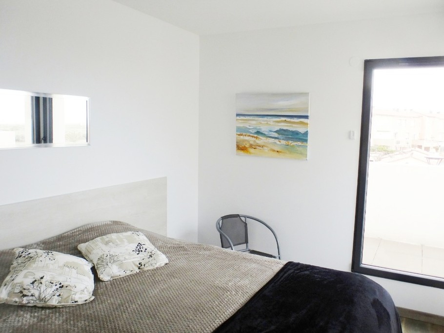 chambre 1 : Lit 160 magnifique vue mer et terrasse face plage