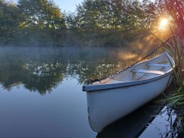 vue de la terrasse location canoé