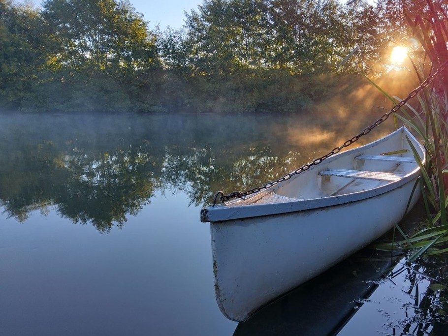 vue de la terrasse location canoé