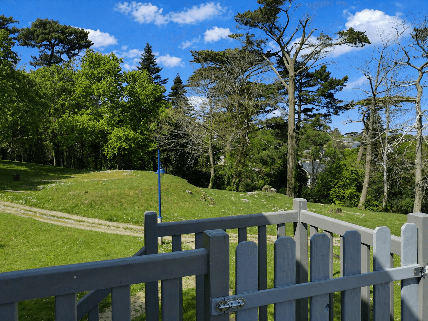View of the park from the balcony terrace