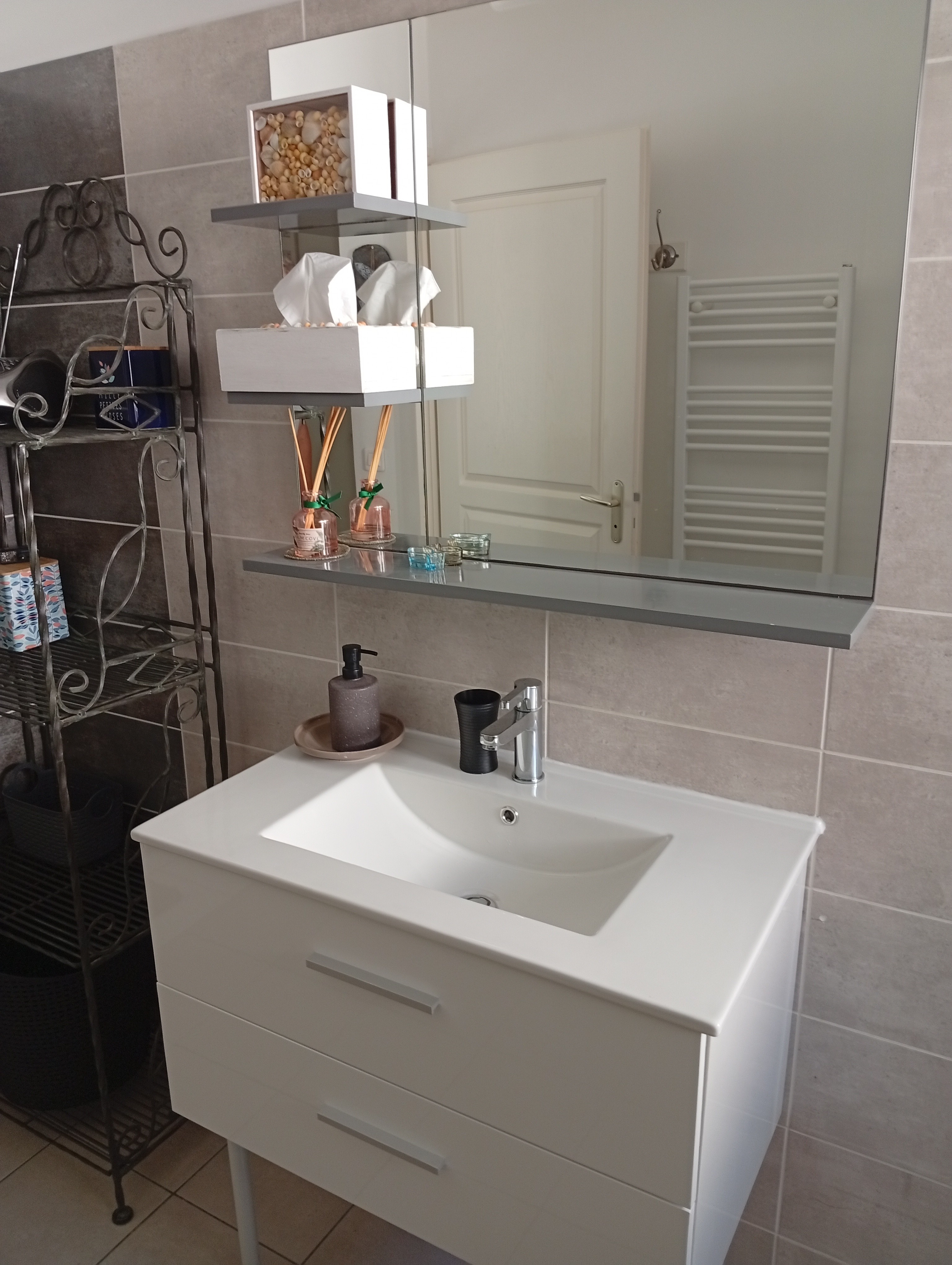 Shower room with toilet