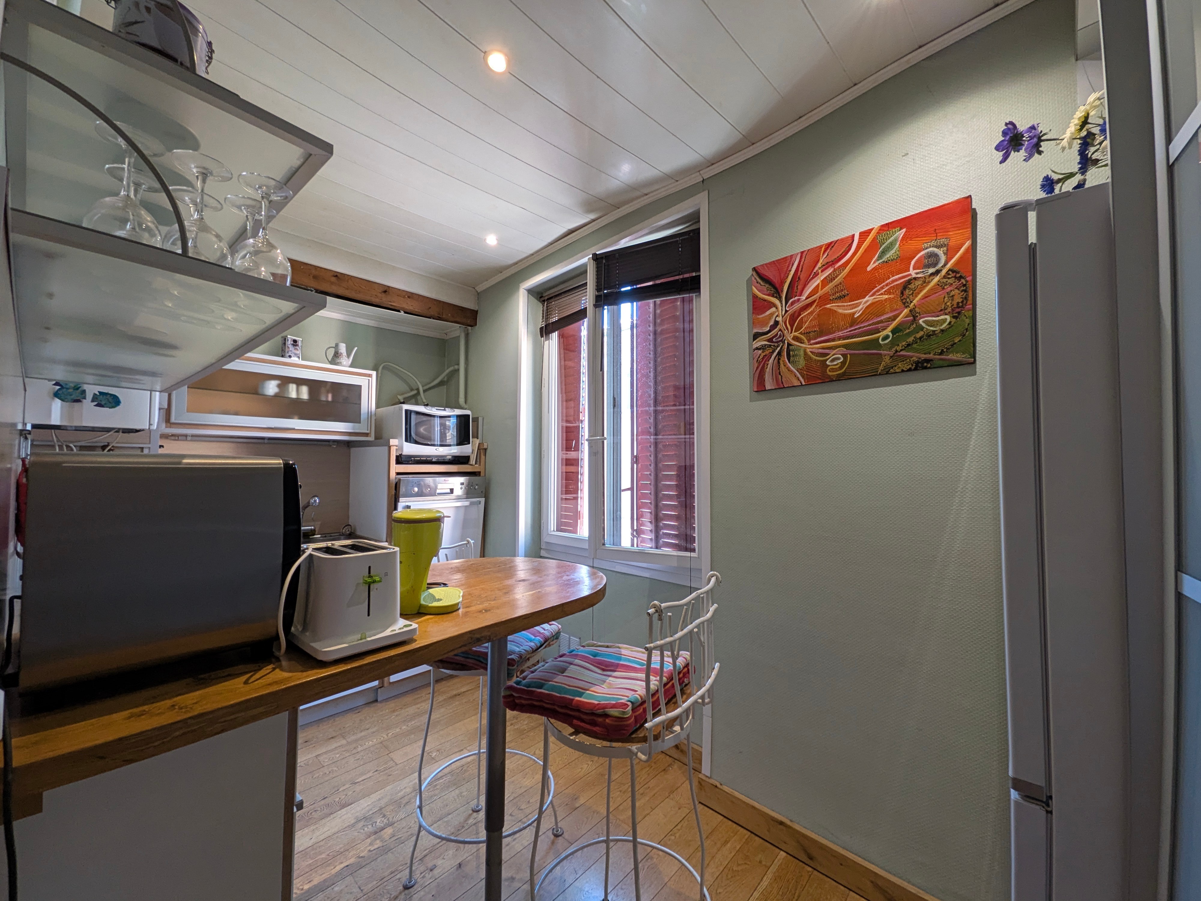 Cuisine -Appartement T3 centre Toulouse – 2 chambres, balcon, proche métro Marengo-SNCF