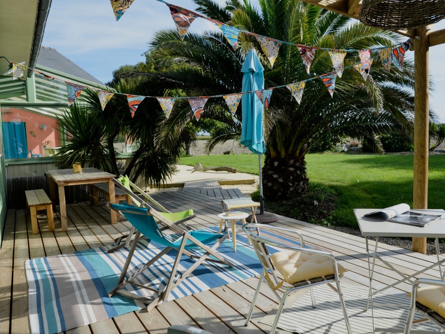 La terrasse aménagée