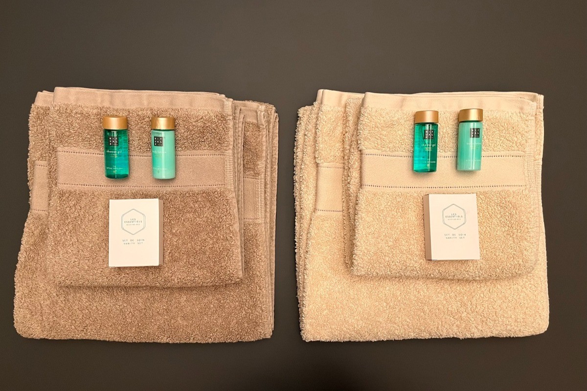 Produits d'accueil et serviettes de toilette