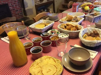 Home-made breakfast with local produce
