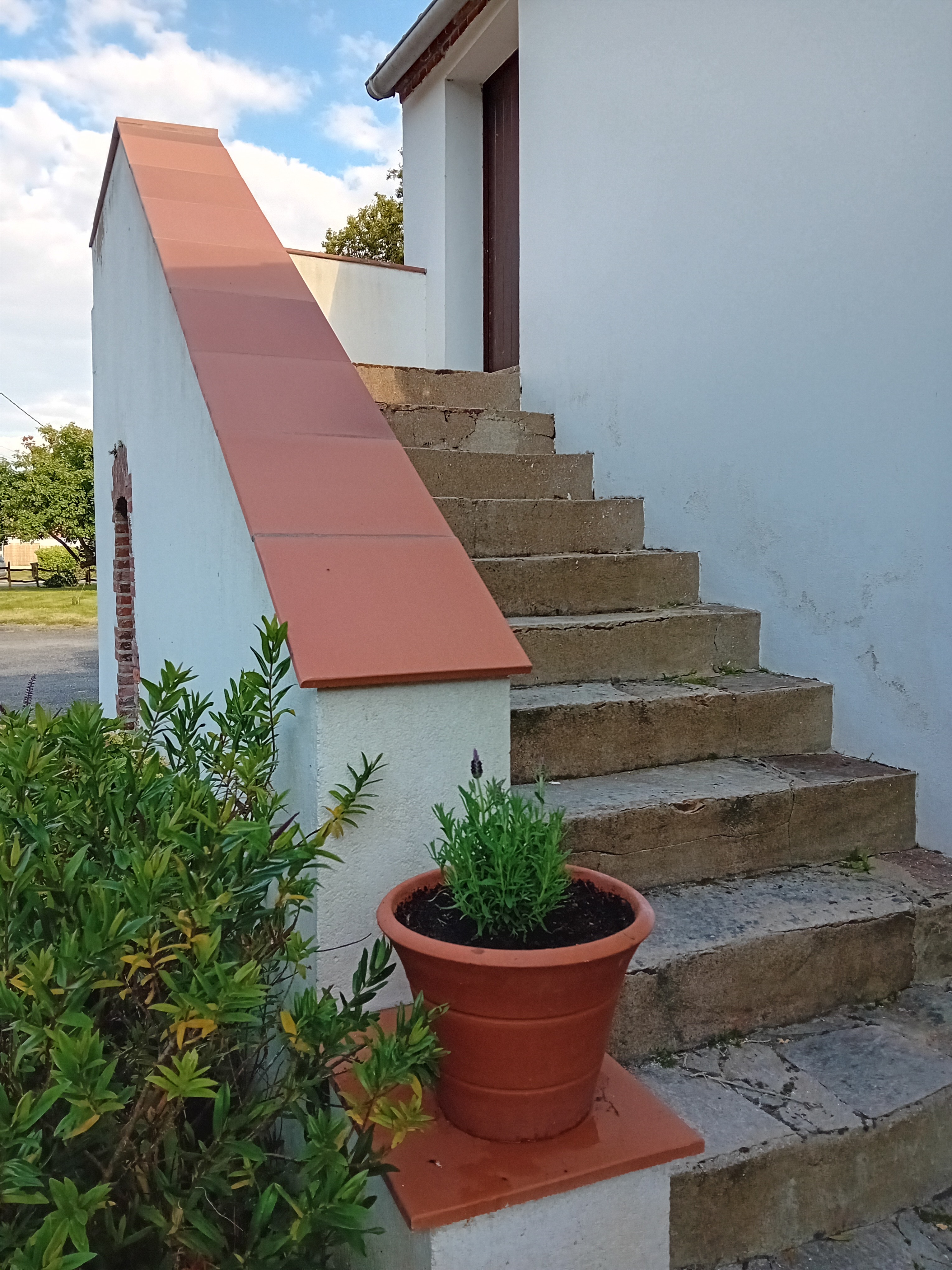 View of the staircase in the farmhouse
