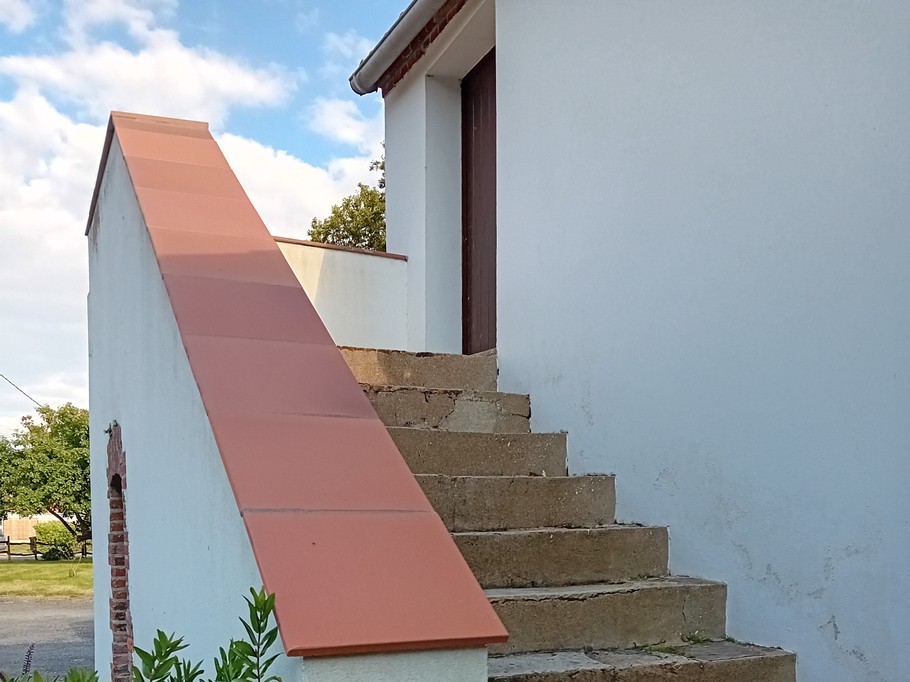 View of the staircase in the farmhouse