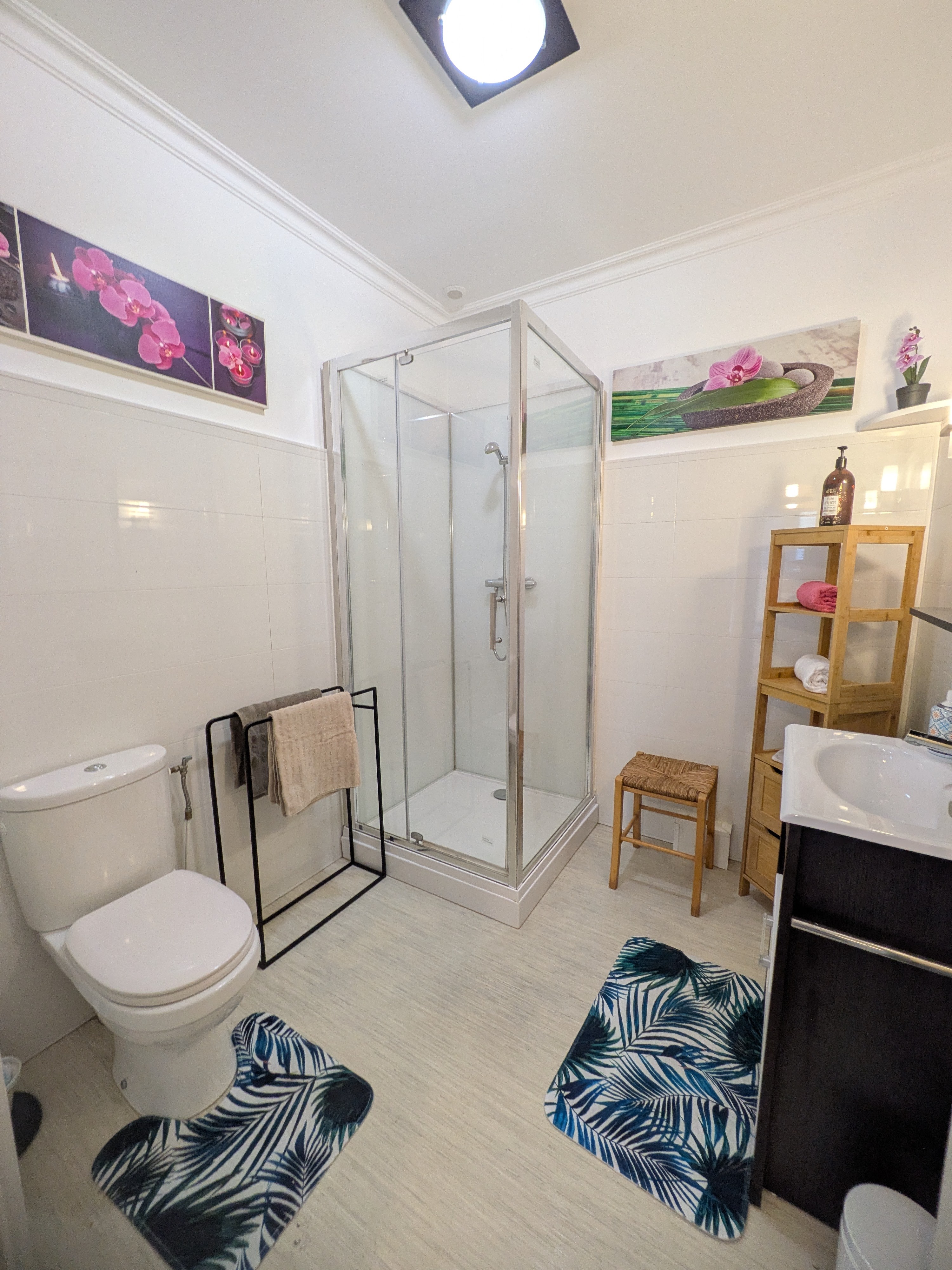 Shower room with toilet