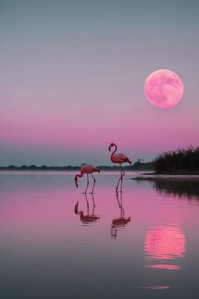 Flamands rose dans l'étang de Pissevache