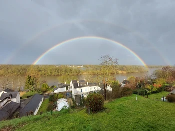 Un double arc en ciel depuis la terrasse