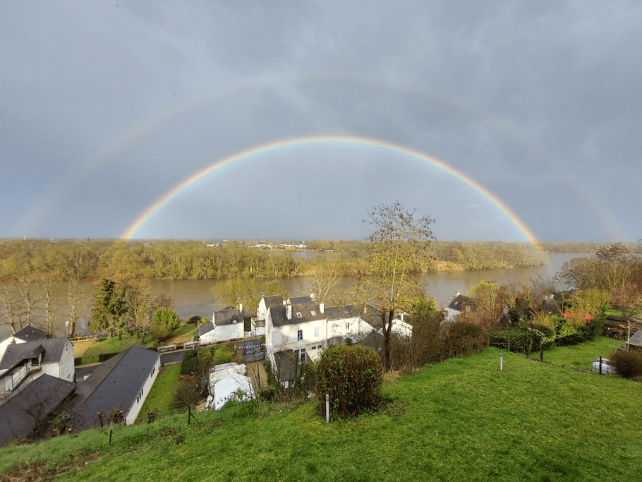 Un double arc en ciel depuis la terrasse