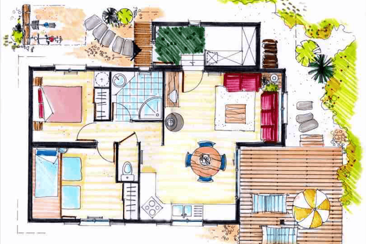Chalet N°5 - plan intérieur