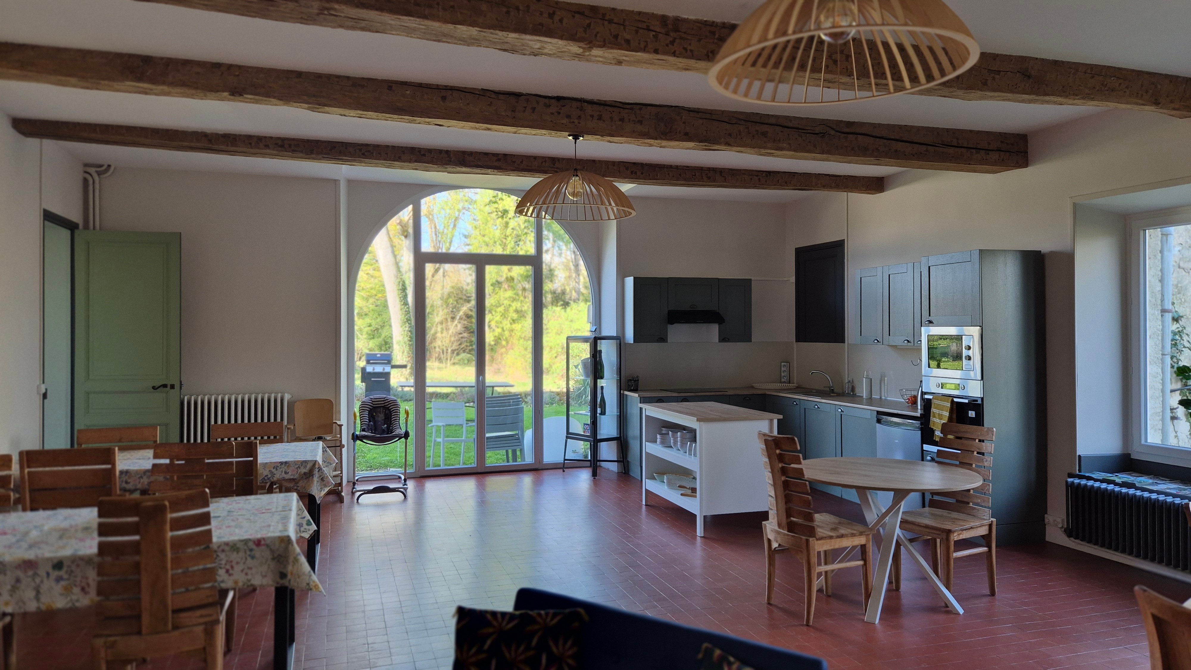 cuisine, salle à manger, salon