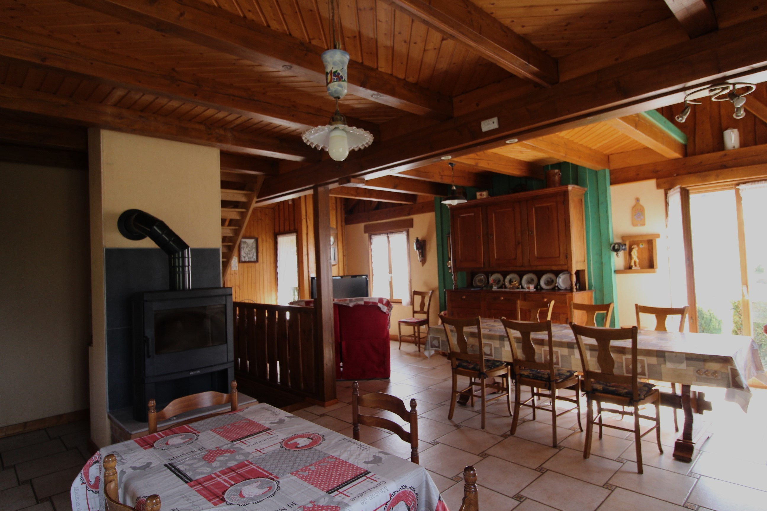 Cuisine / séjour - La 2 CV Verte