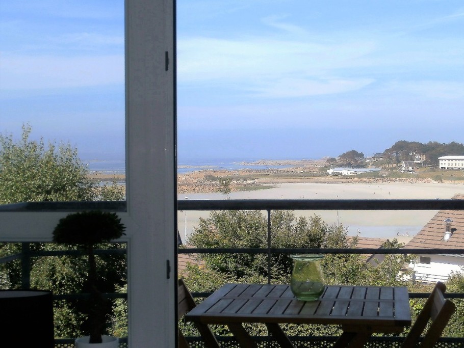 le salon de jardin sur le balcon du duplex