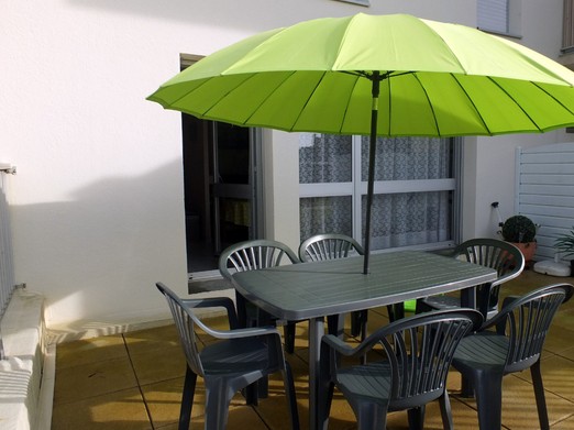 Le salon de jardin sur la terrasse - Appartement "Le Beaulieu"