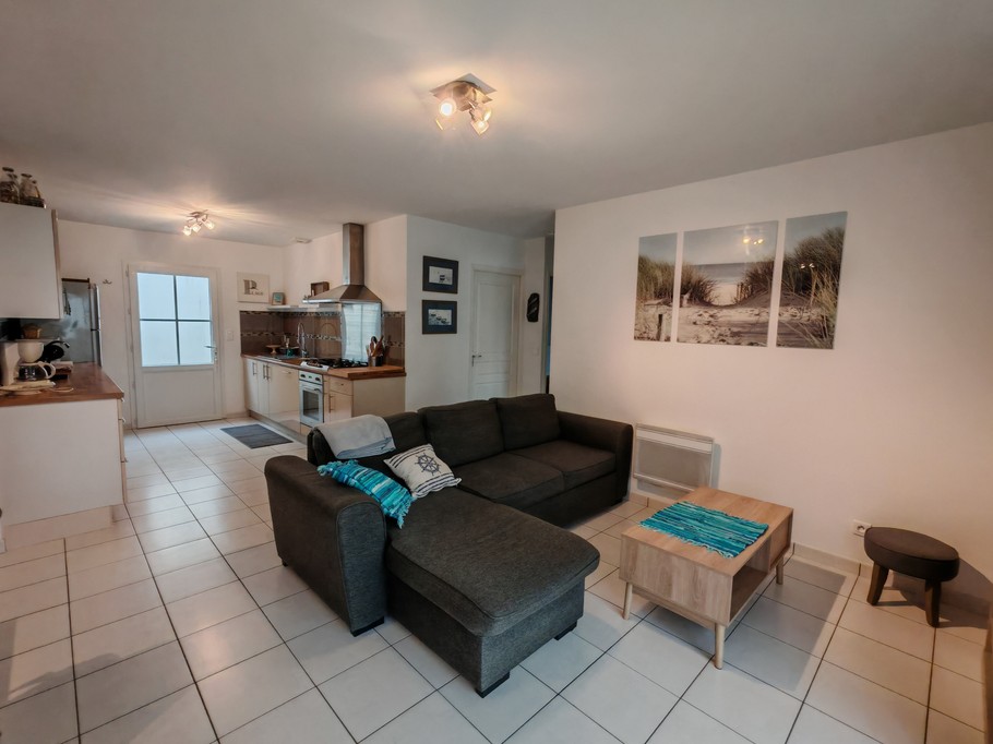 Living area: lounge and kitchen