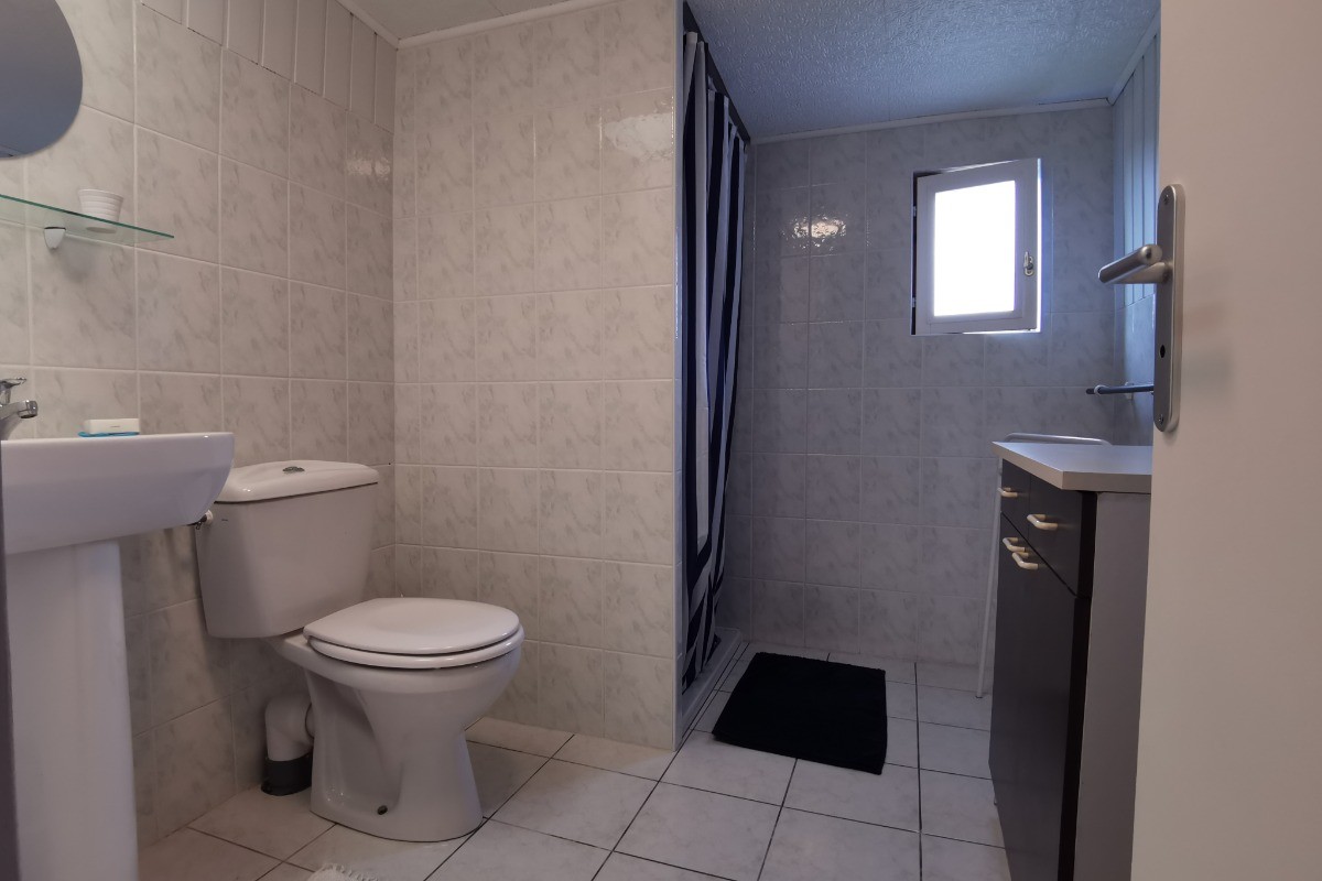 Salle d'eau au RDC avec douche et WC