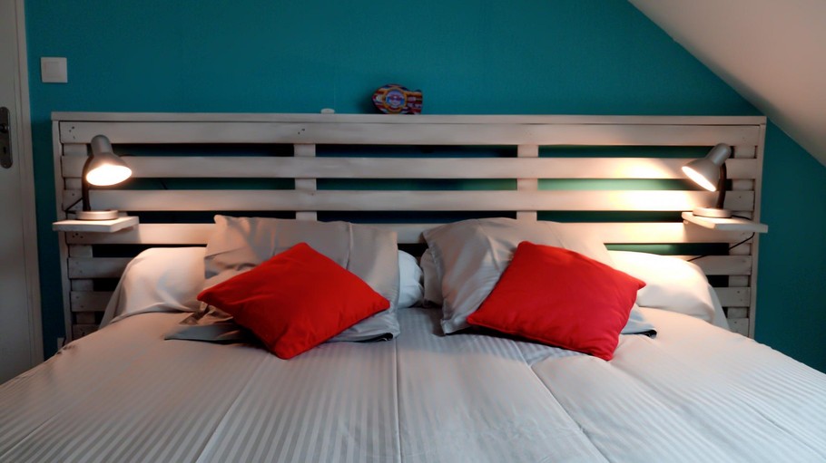 la chambre bleue en mode "king size"