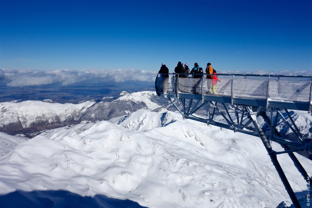 Le Ponton du Pic du Midi à 2876m, un grand moment, émotions assurées!!