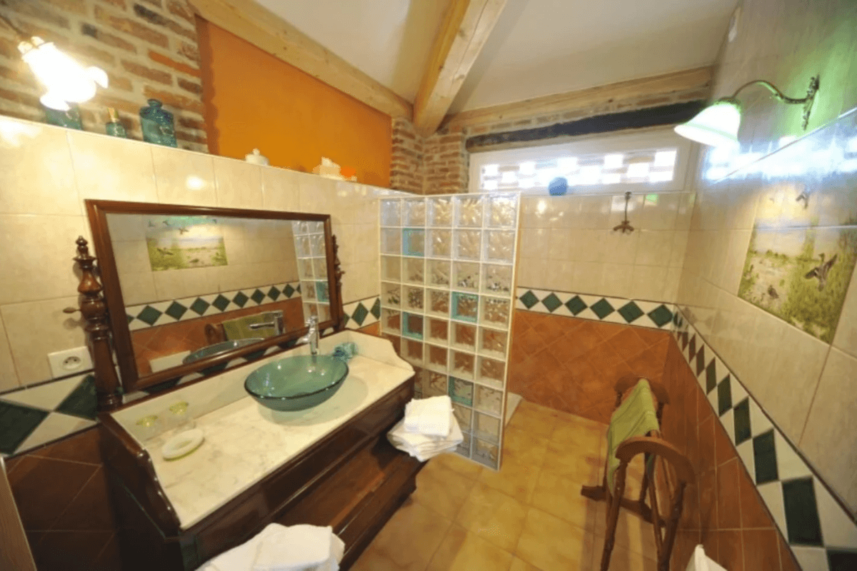 Domaine de la Bellière - Chambre "La sarcelle d'hiver " Salle d'eau - WC séparé