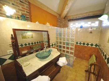 Domaine de la Bellière - Chambre "La sarcelle d'hiver " Salle d'eau - WC séparé