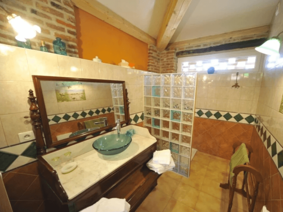 Domaine de la Bellière - Chambre "La sarcelle d'hiver " Salle d'eau - WC séparé