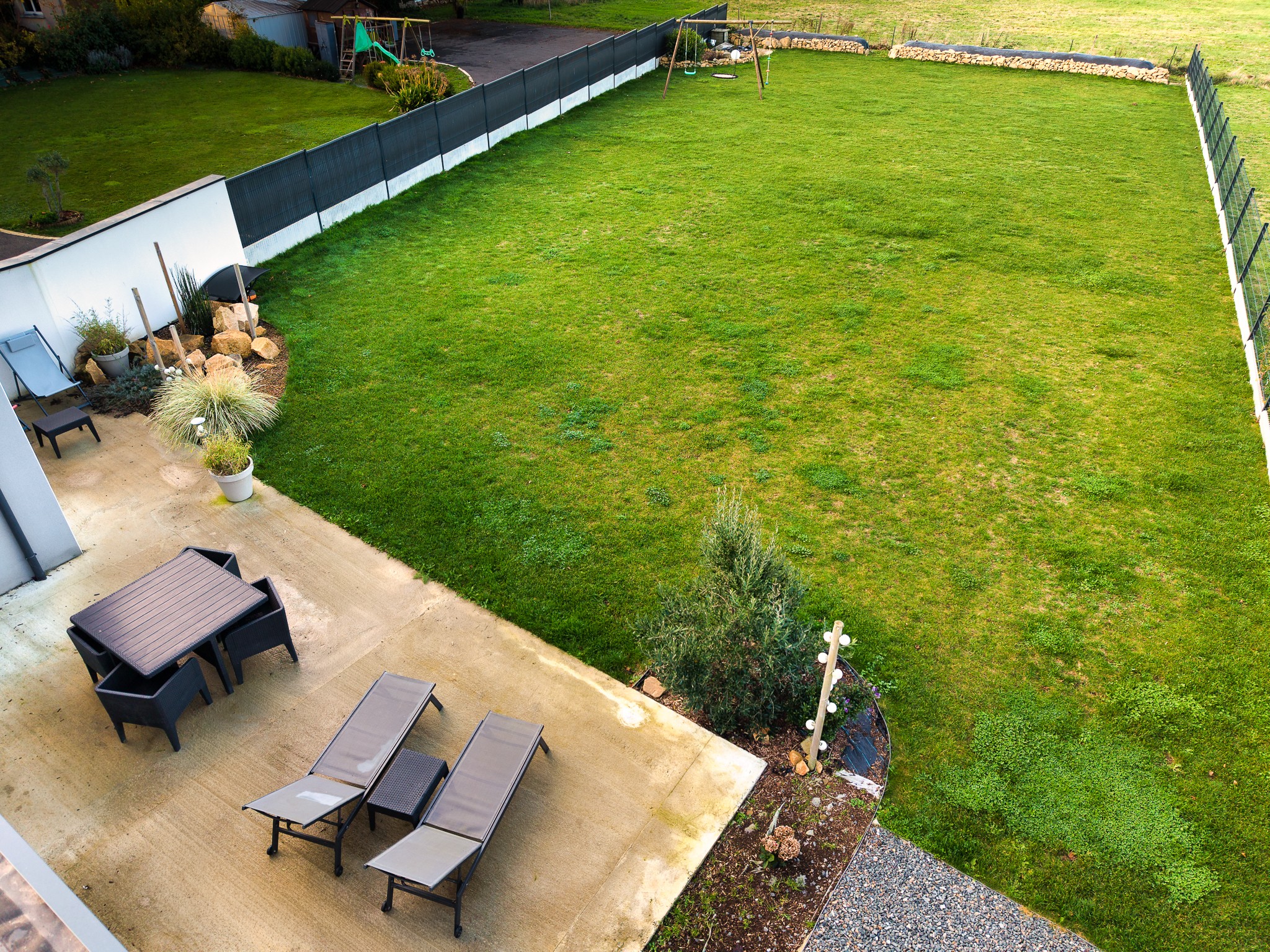Jardin de 700m² clos