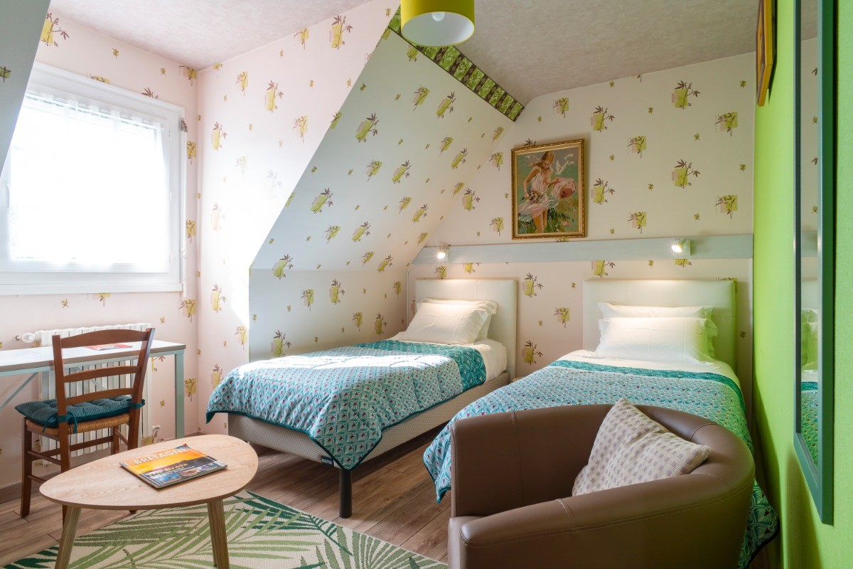 Etage: Chambre n°4 avec 2 lits 90