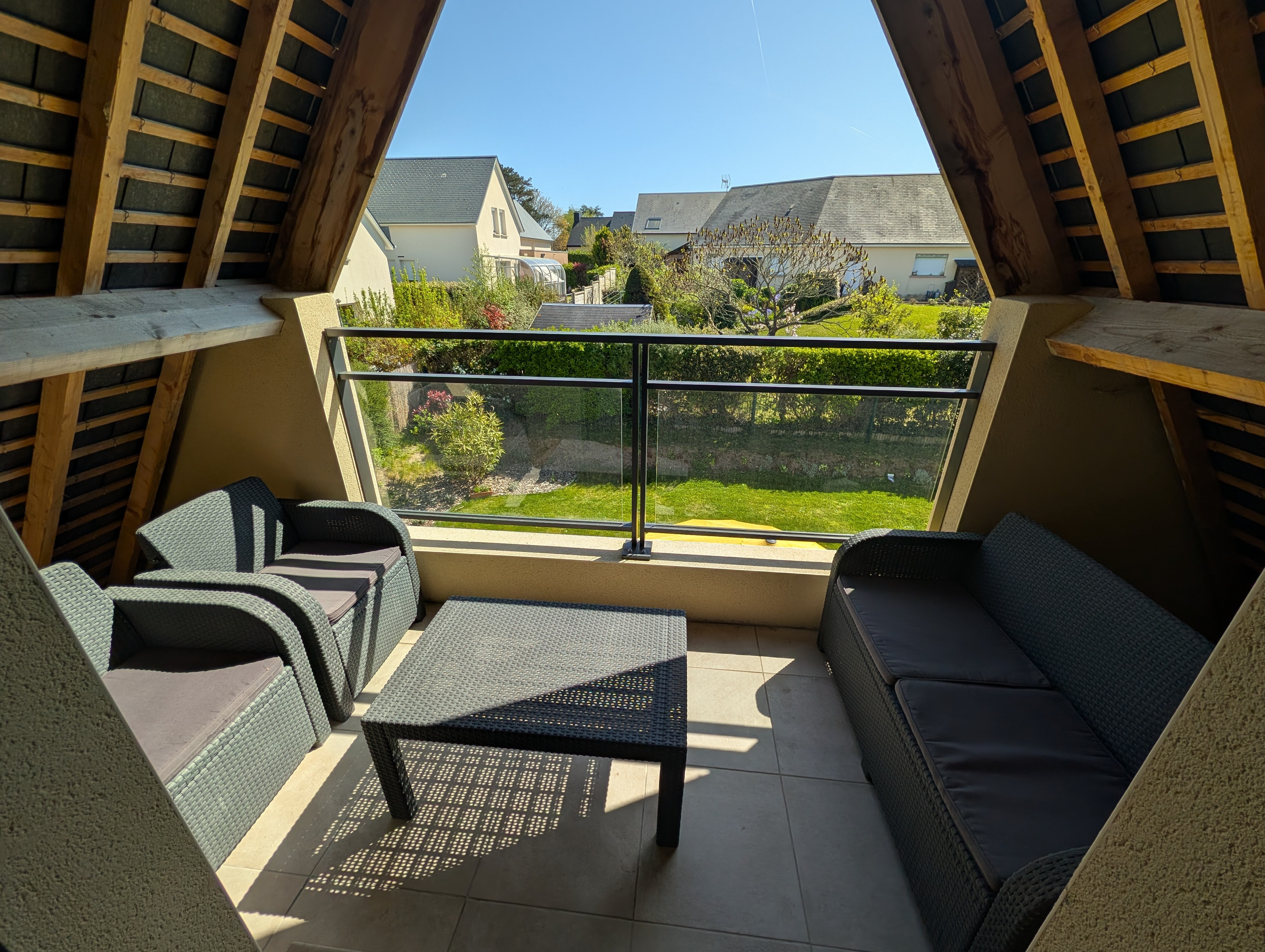 Room with balcony